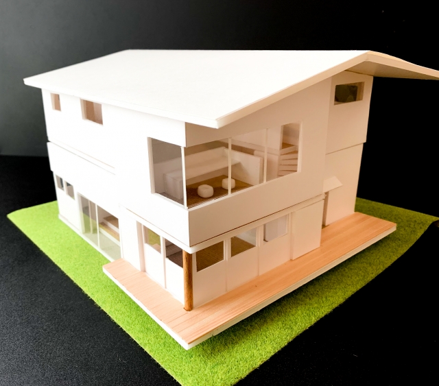 スチレンボードを使った建築模型